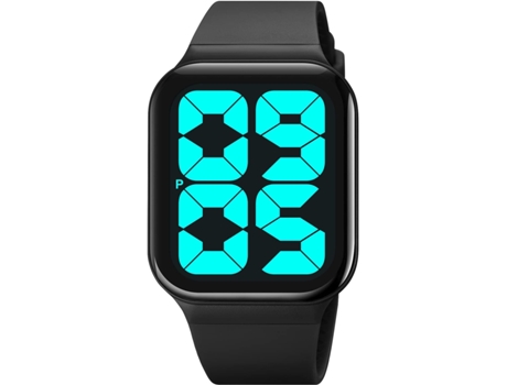 VEANXIN Relojes deportivos digitales Reloj de pulsera ligero con fecha resistente al agua-Negro