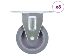 vidaXL Ruedas fijas 8 unidades 75 mm