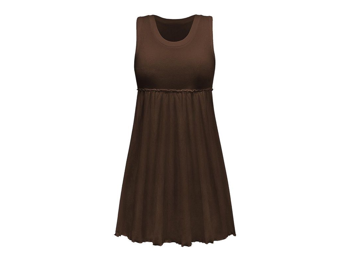 2026-vestido Largo Sin Mangas De Cuello Redondo Para Mujer, Estilo Casual, Sólido, Transpirable Y Cómodo