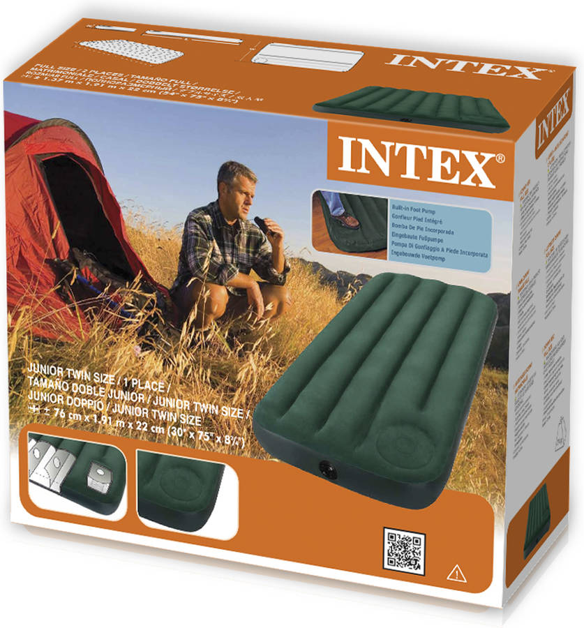 Intex Inflable Con hinchador integrado fibertech downy para acampar bomba de pie 66950 191 76 22
