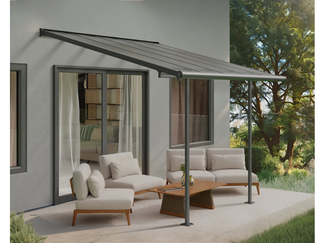 CANOPIA Sierra Pérgola Cubierta para Terraza Aluminio 3X3,05 m Gris