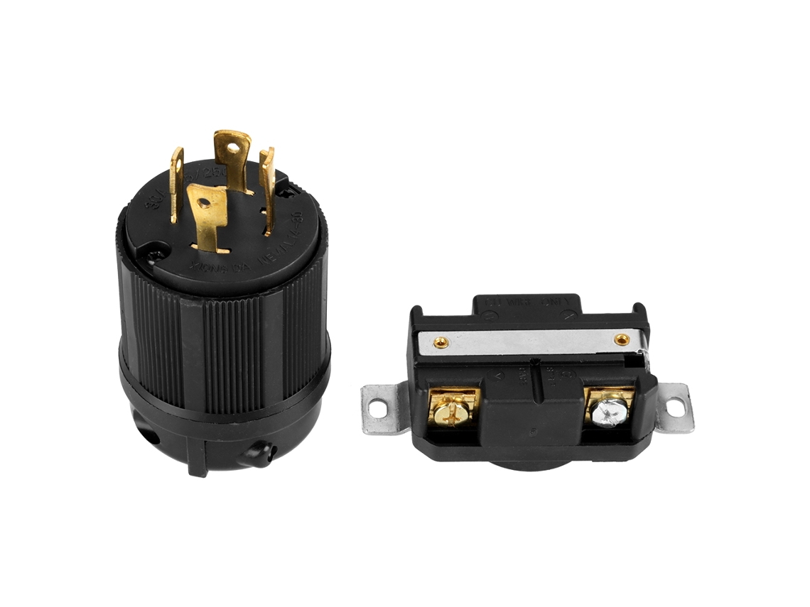 Conjunto De Enchufe Y Receptáculo Para Generador L14-30, 4 Pines, 125v-250v, 30a, Macho Y Hembra.
