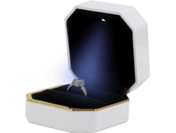Caja de regalo para anillos de compromiso con luz LED Hengjian