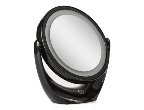 Espejo Iluminado Maquillaje LED 4200ºK 14,2Cm Recargable-Regulable Negro 40.000H [SUN-ESLED-01-B] GREENICE