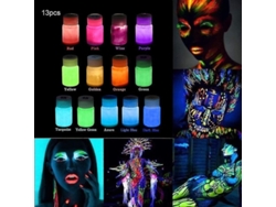 Juego de pinturas luminiscentes autoiluminadas 2026dn, 13 colores, para pintar paredes y cuerpo, no tóxico.