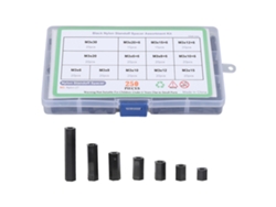 250 Piezas De Columna Hexagonal De Nailon Con Tornillo, Tuerca Y Rosca M3 Para La Industria De Drones (diy)