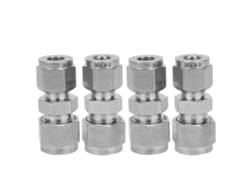 2026velora-4 Piezas Adaptador De Tubería De Compresión Acero Inoxidable Doubleferrule Convertidor (ф8/ф10) Herramientas Industriales
