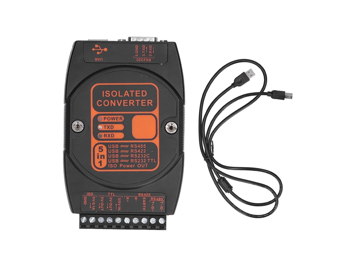 Adaptador USB a RS485 con múltiples interfaces y aislamiento industrial