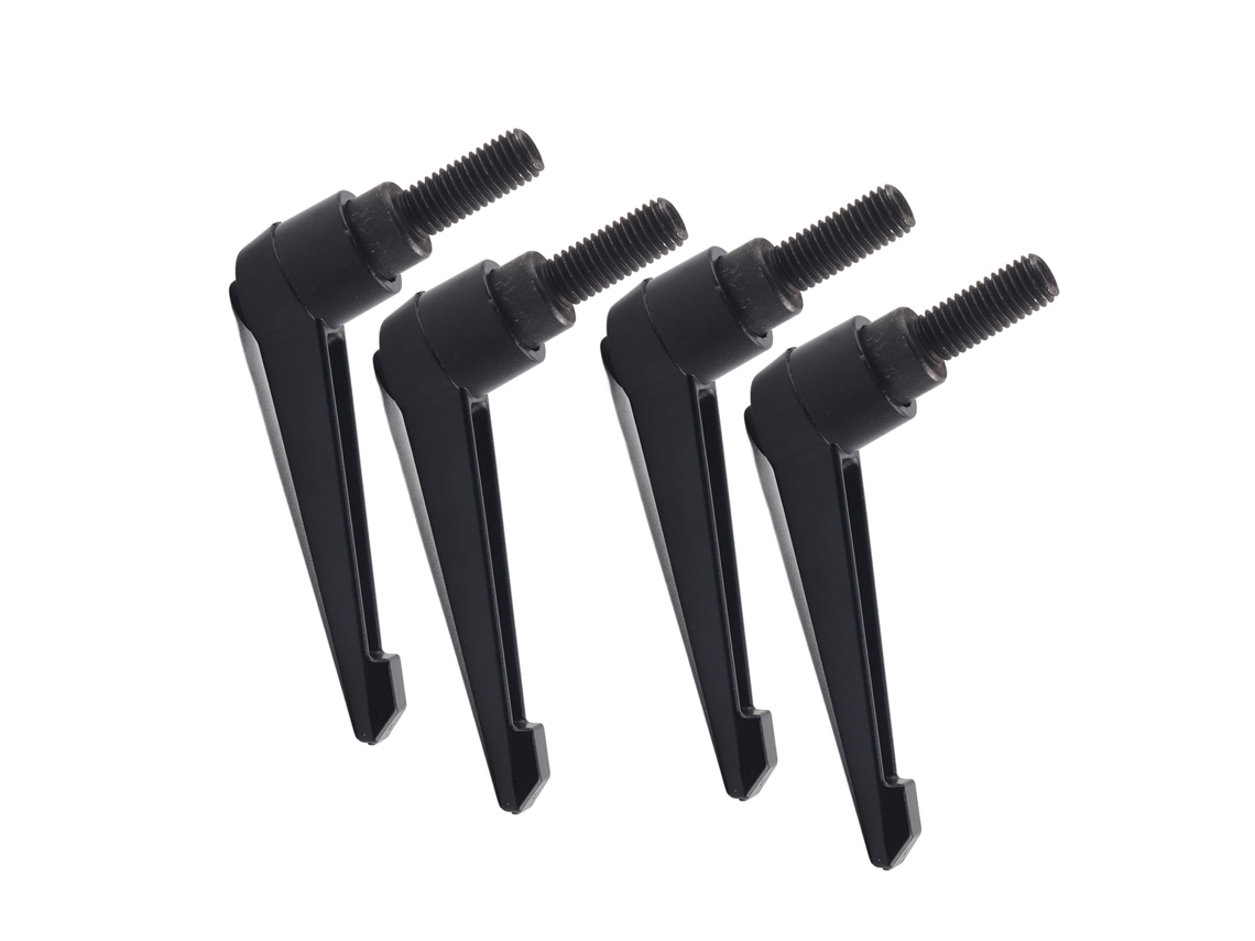 4 Correas De Fijación Ajustables Con Rosca Macho M10 (25 Mm) Para Máquinas