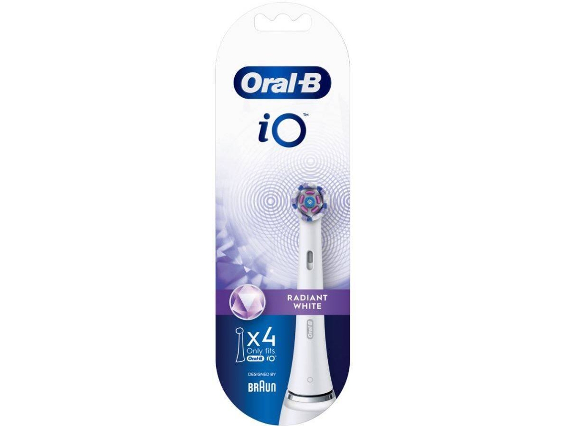 Cabezales de Recambio de Cepillo Eléctrico ORAL B IO Radiant White (4 unidades)