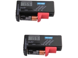 Comprobador Digital De Baterías De 2 Piezas Con Pantalla Lcd Y Comprobador De Voltaje Para Baterías Aa Y Aaa.