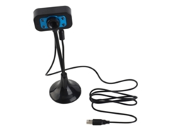 Cámara web HD con enfoque manual, luz de relleno LED, micrófono y transmisión USB a PC | Sin marca