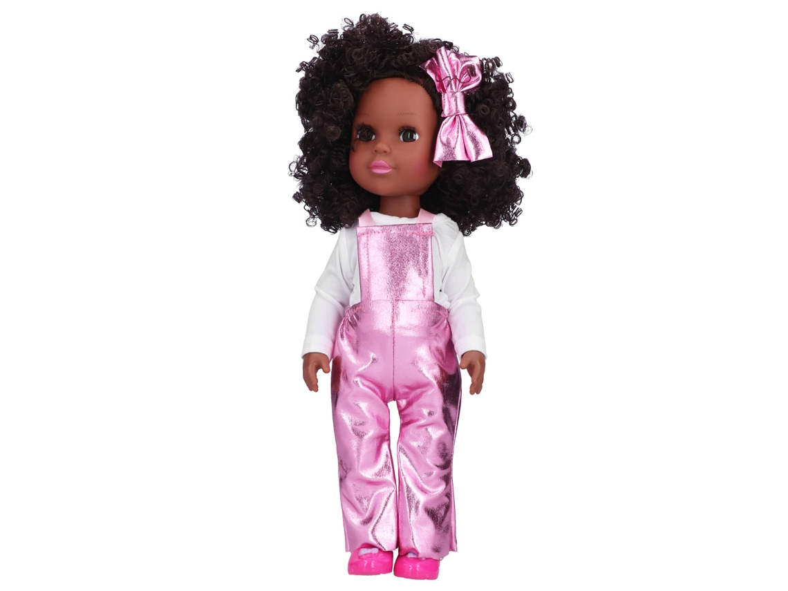 Ats-muñeca Bebé Reborn Niña Africana Piel Negra 14 Pulgadas Juguete Moda Regalo Niño Rosa Brillante