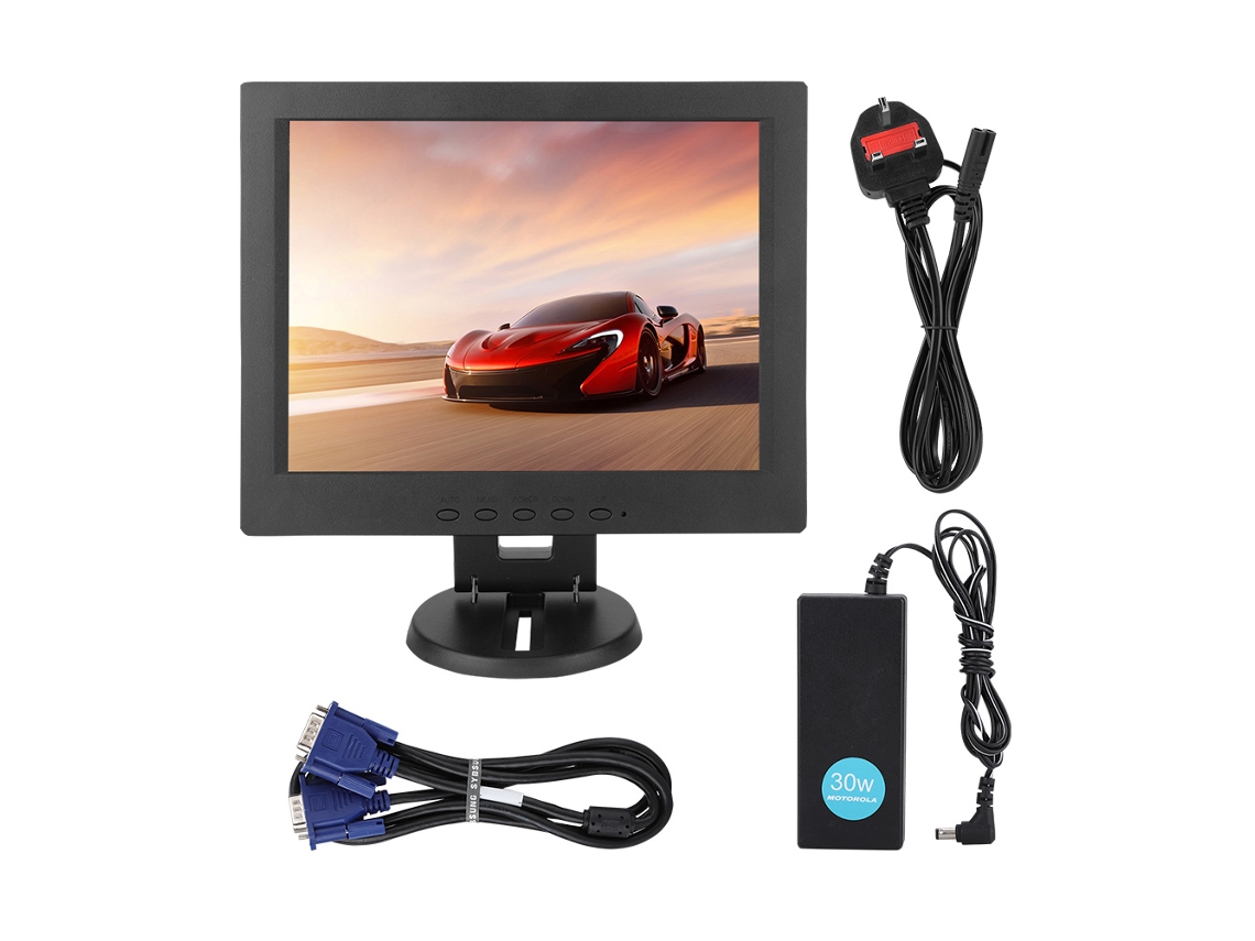 Monitor De Computadora Lcd Tft De 12 Pulgadas Wisenovo Con Entrada Vga, Resolución 1024x768