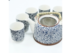 Conjunto de Bule Modelo Azul Cerâmica 19X20X14 Cm