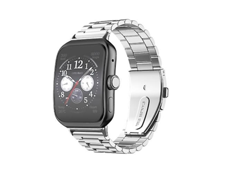 Correa De Reloj Inteligente Para Oppo Watch 3 Pro, Correa De Reloj De Acero Inoxidable Con Hebilla Plana Plateada De Tres Cuentas VENISYMLIS