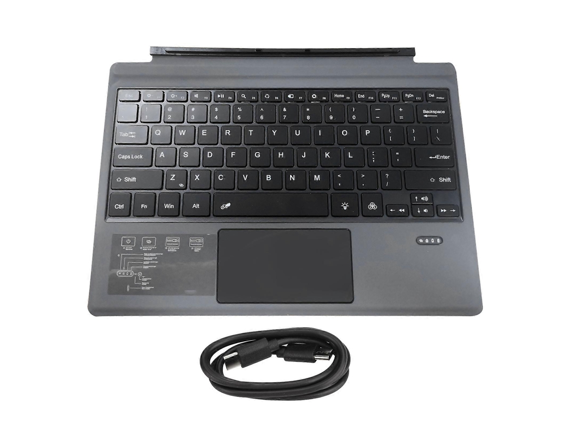 Teclado inalámbrico Bluetooth para Surface Pro 7, Pro6, Pro5, Pro4 y Pro3 con panel táctil, batería recargable, teclado ultrafino Facpoet