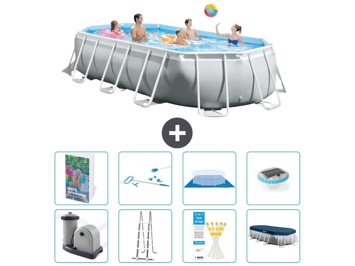 Intex Piscina Prism Frame Oval - 503x274x122 Cm - 9-peças S595