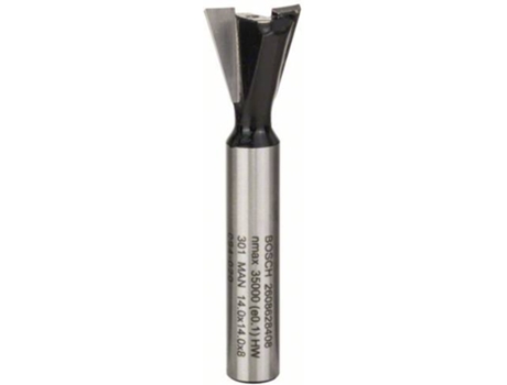Fresa BOSCH para Colas de Milano - 8 mm - D1 14 mm - L 14 mm - G 55 mm - 15 °
