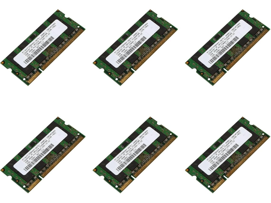 Módulos De Memoria Ram Para Portátil Ddr2 De 2 Gb A 667 Mhz Pc2 5300, Sodimm De 200 Pines Y 8 V, Compatibles Con Amd.