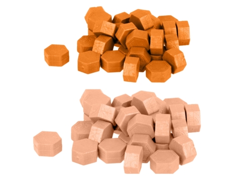 Cera ARTEMIO Cuentas Hexagonales Naranja + Rosa
