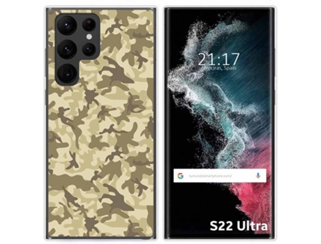 Carcasa Samsung Galaxy S22 Ultra 5G TUMUNDOSMARTPHONE Dibujos Sand Camuflaje Multicolor