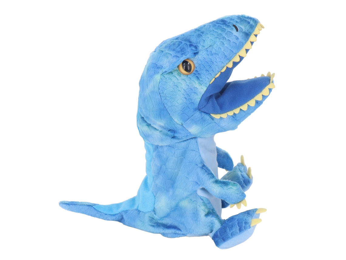 Peluche Suave De Dinosaurio Con Boca Móvil, 30 Cm, Para Niños Y Adultos, Color Azul.