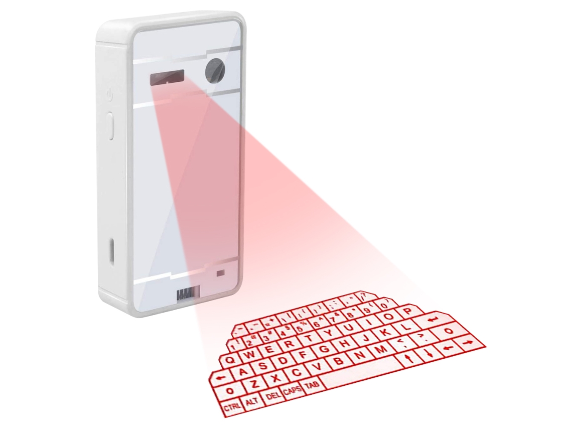 Teclado Virtual De Projeção Bluetooth Sem Fio Para Smartphone E Tablets