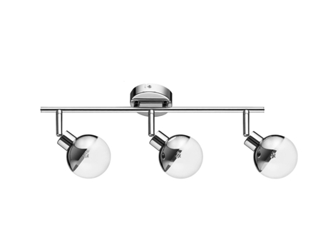 Lámpara De Techo Ginos En Metal Cristal Cromo 48,8X14X9 Cm EPIKASA
