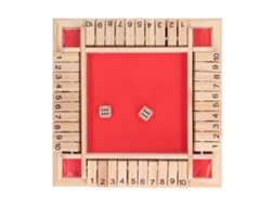 Juego De Dados En Caja De Madera Con Tablero Para El Aprendizaje De Las Matemáticas Para Adultos Y Niños.