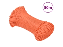 Cuerda De Trabajo Polipropileno Naranja 6 Mm 50 M