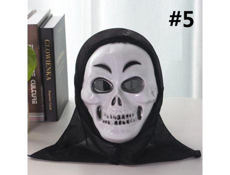 Máscara de terror de Halloween, disfraz de fiesta, esqueleto gritando, Cosplay, vampiro, bruja, esqueleto, máscaras de Cosplay HHZ