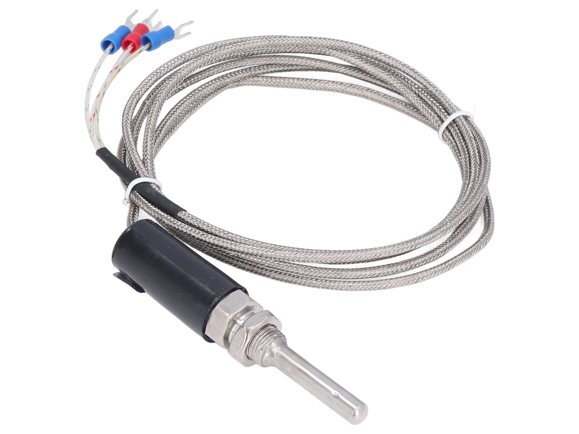 2026dz-sensor De Temperatura Impermeable Pt100 Termistor Sonda Con Cable Blindado Wzpt‑10
