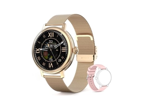 Smartwatch 1,19 HD AMOLED Pantalla Táctil Full 29 Modos Deportivos GPS Resistente al Agua para Android iOS Oro VEANXIN