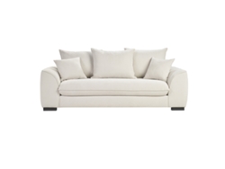 Sofá cama convertible de 3 plazas en tejido efecto Terciopel beige con colchón de 12 cm de Armand Miliboo