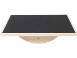 Tabla De Equilibrio Rectangular De Madera Para Adultos Con Alfombrilla Antideslizante.