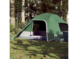Tienda de campaña tipo domo impermeable verde para 4 personas