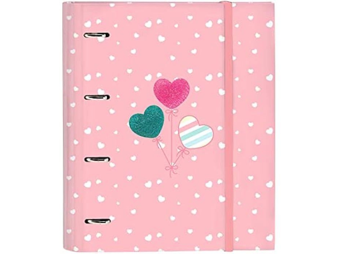 Carpeta de anillas BlackFit8 Globitos 27 x 32 x 3.5 cm Rosa