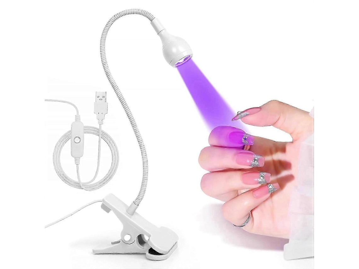 Lámpara UV para uñas de 5 W, modelo 2025, lámpara LED para esmalte en gel, secador de luz para uñas con herramientas de clip art, GOKOCO giratoria 360°
