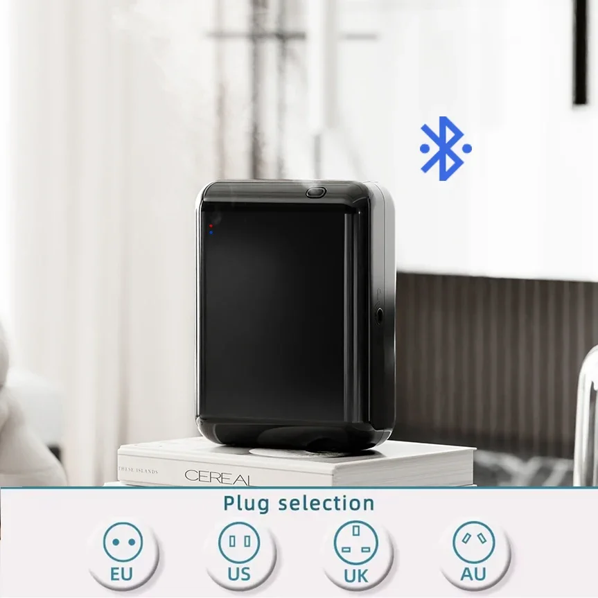 Difusor De Fragancias (bluetooth Negro), Difusor De Aroma Inteligente A Batería Controlado Por Bluetooth