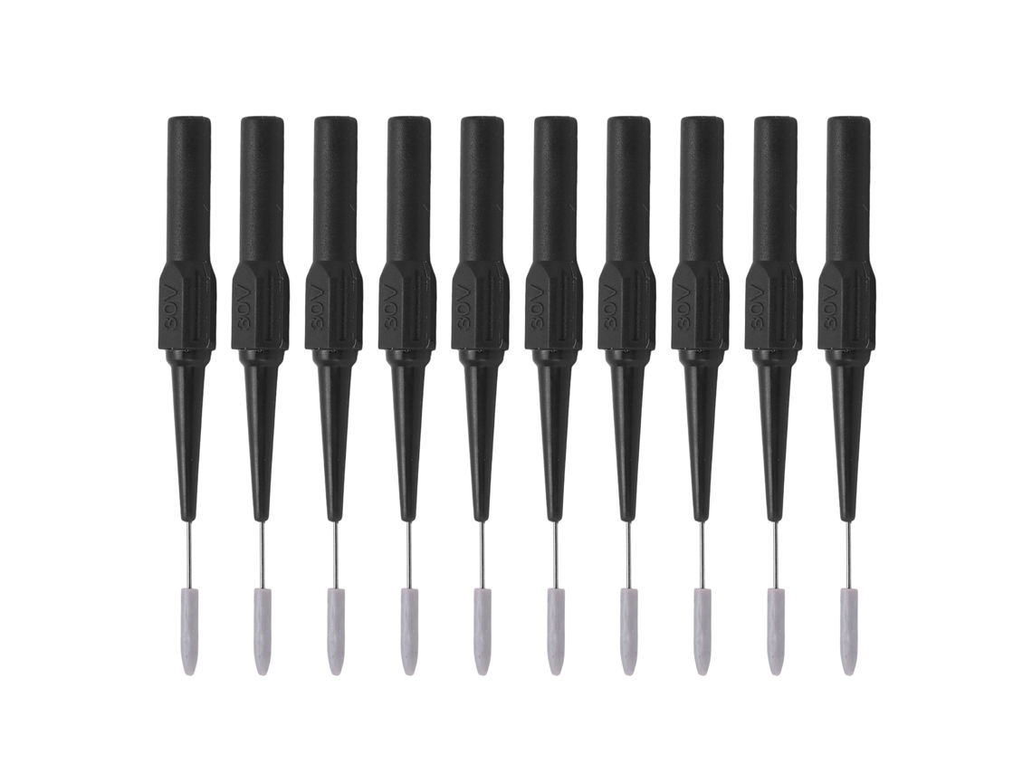 Juego De 10 Piezas De 26.010, Casquillo De Perforación De Aguja De 0,7 Mm, Sonda De Prueba Negra De 4,0 Mm.