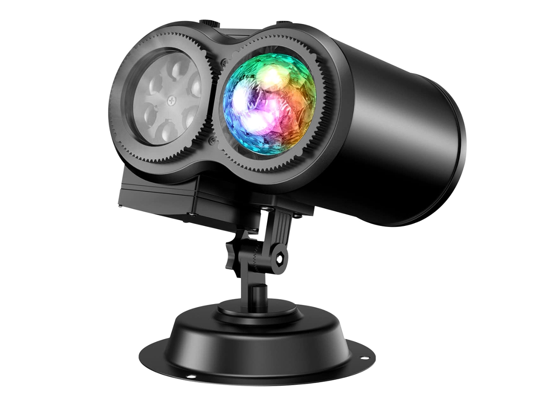 Rebe-projetor De Luzes De Natal 2 Em 1 Onda Oceânica Led Com 16 Lentes, 10 Cores, Impermeável Para Interior E Exterior