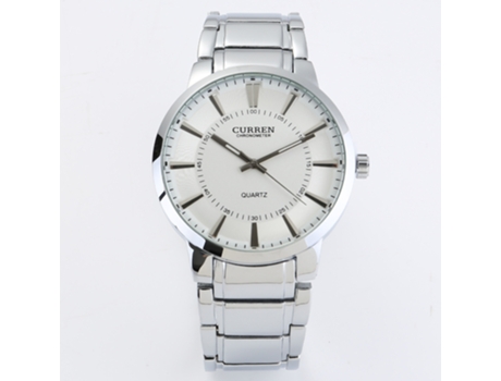 Relojes para Hombre Relojes analógicos de Acero Inoxidable Resistentes al Agua de Moda Reloj Reloj de Pulsera de Negocios para Hombres-Blanco LUUCOZK
