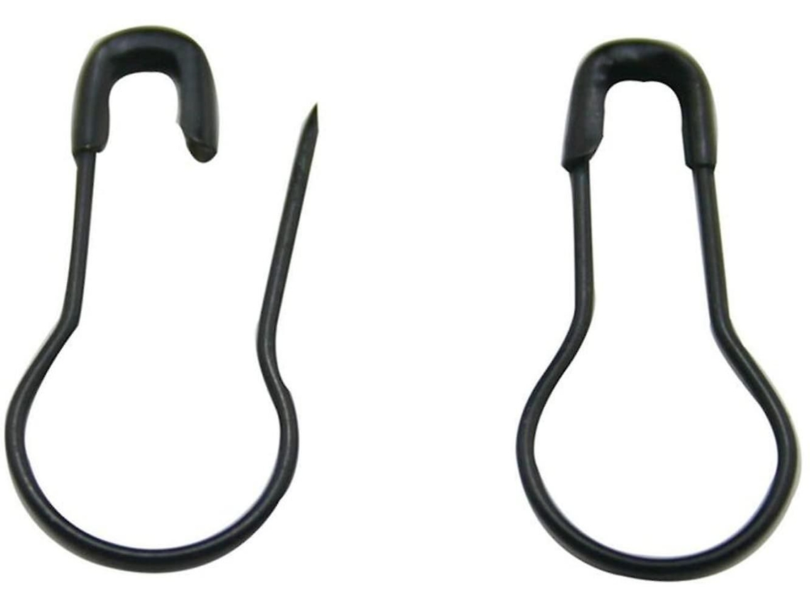 Paquete De 100 Pequeños Imperdibles De 2 Cm, De Metal Negro, Con Forma De Broche.