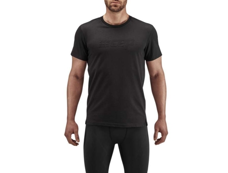 Camiseta de Hombre para Running CEP COMPRESSION Crew Tam Negro (2XL)