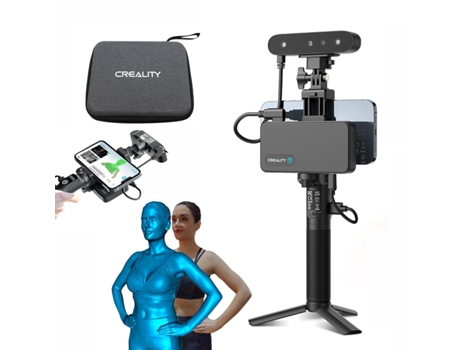 CREALITY CR Scan Ferret Pro Escáner 3D portátil de precisión de 0,1 mm con seguimiento antivibración, WiFi 6 para teléfonos iOS/Android y PC Win 10...