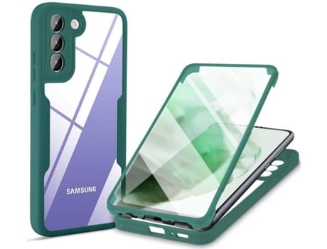 Funda Samsung Galaxy S22 Ultra HFS-HOUSE Integral con Protector de Pantalla Verde