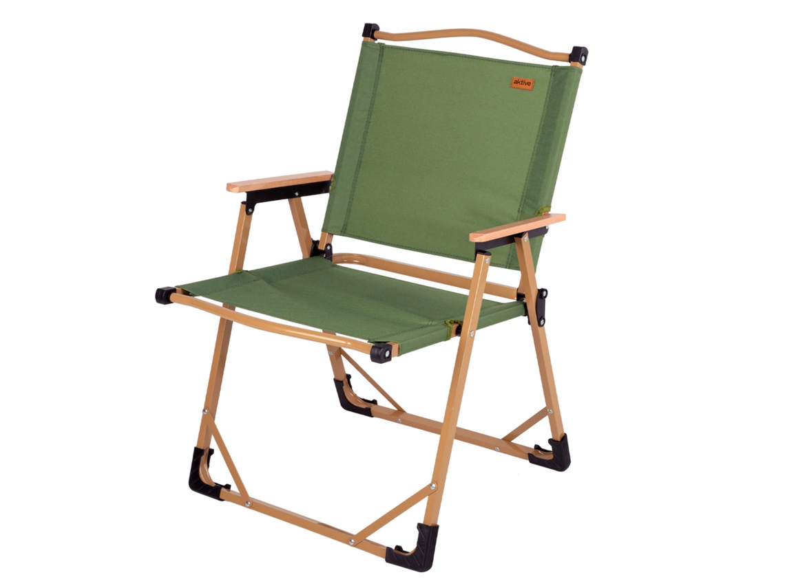 Aktive Silla Plegable Alta Glamping Verde Acero