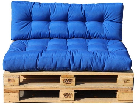 Juego de 2 Almohadas Exteriores RED DECO OUTDOOR Poliester (Azul - 80 cm)