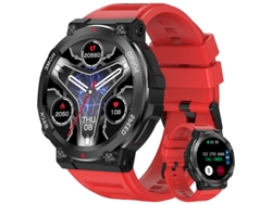 Reloj inteligente Yizhood I96 con batería de larga duración de 35 días, color rojo